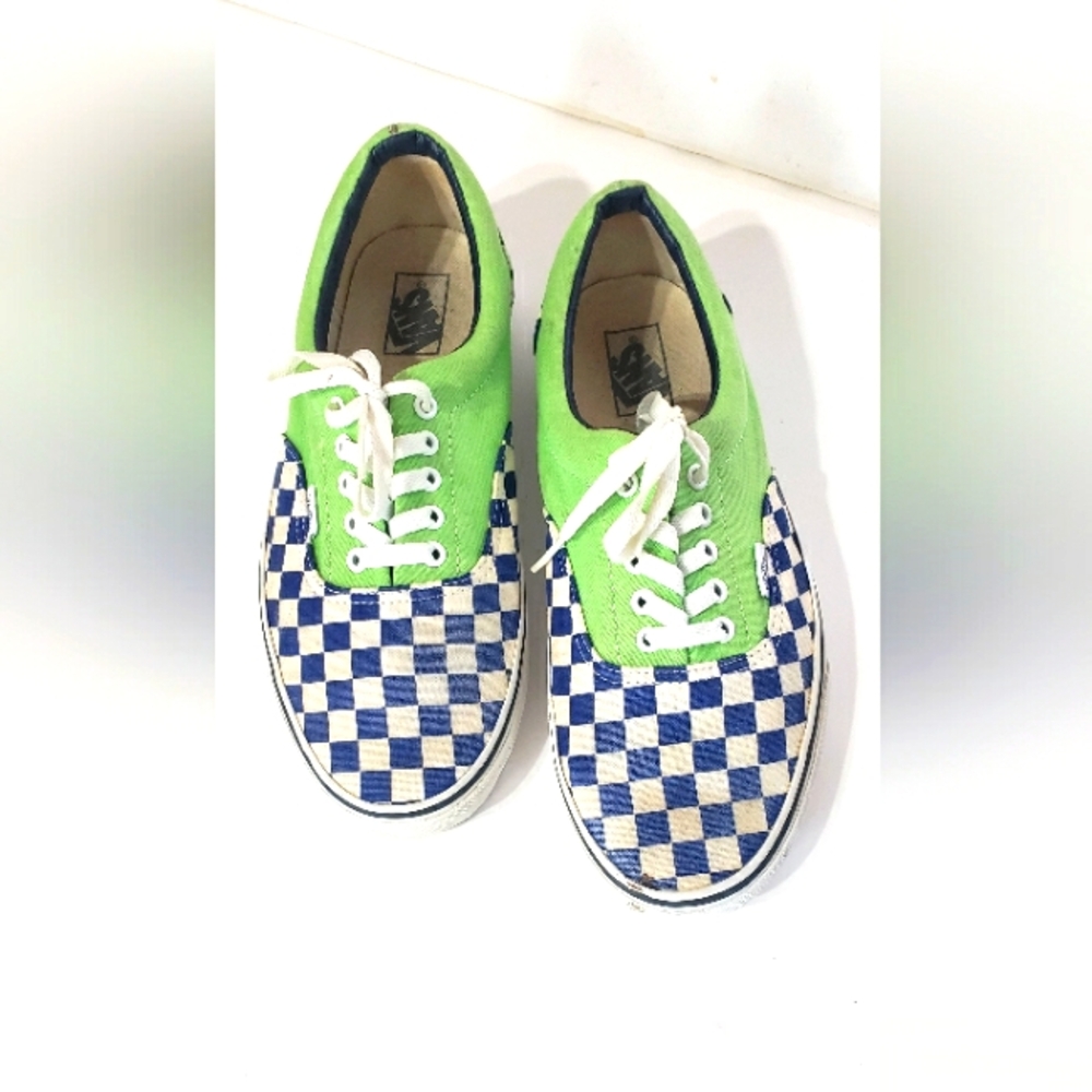 Vans Doran series Green and blue checkered board mens size 11